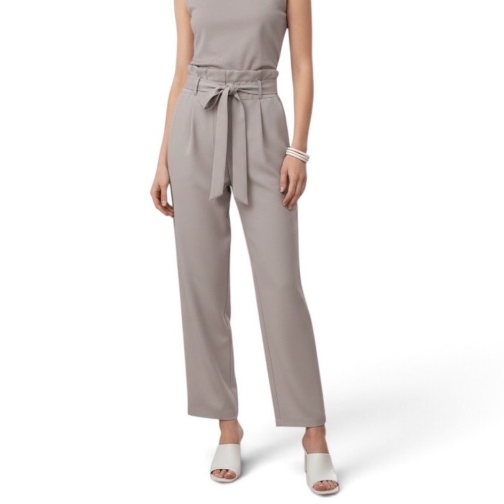Contemporaine Simons Tapered Trousers Tie Waist Grey Old Money Quiet Luxury 16